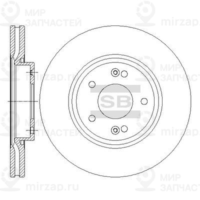 Тормозной диск SANGSIN SD1086