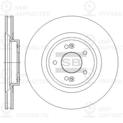Тормозной диск SANGSIN SD1091