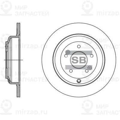 Тормозной диск SANGSIN SD1125