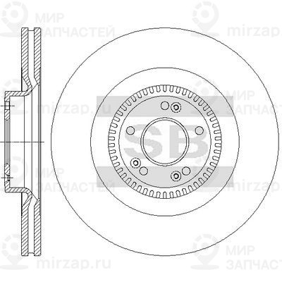 Тормозной диск SANGSIN SD1168