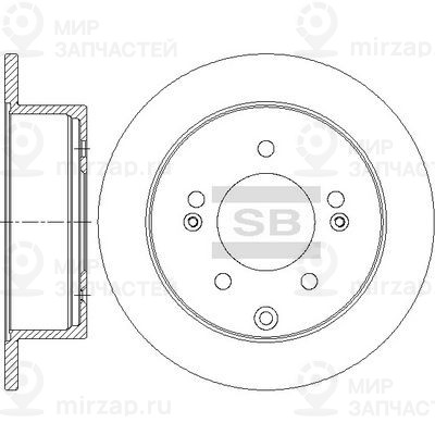 Тормозной диск SANGSIN SD2042