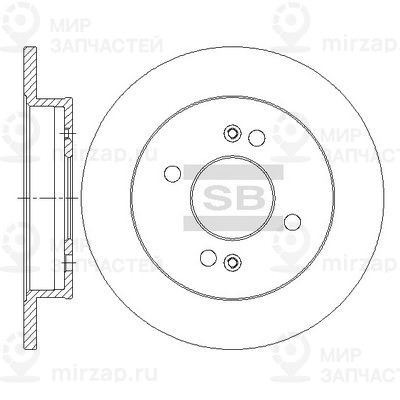 Тормозной диск SANGSIN SD2045