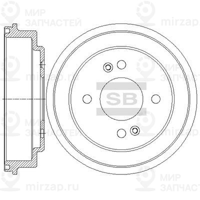 Тормозной барабан SANGSIN SD2048