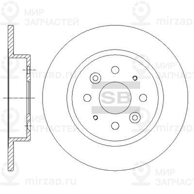 Тормозной диск SANGSIN SD2049