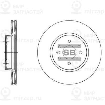 Тормозной диск SANGSIN SD2057