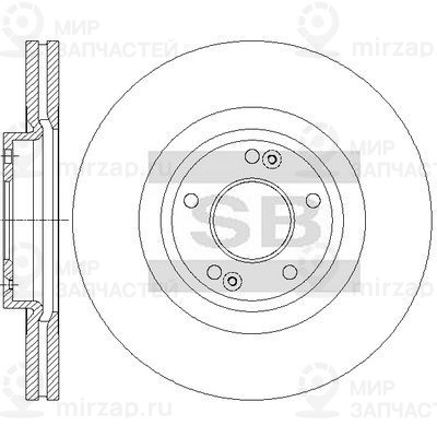 Тормозной диск SANGSIN SD2072