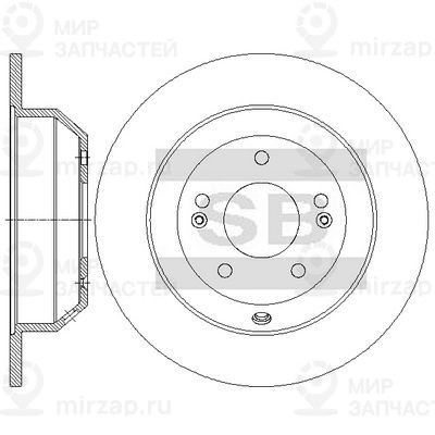 Тормозной диск SANGSIN SD2076