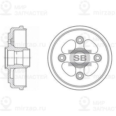 Тормозной барабан SANGSIN SD3011
