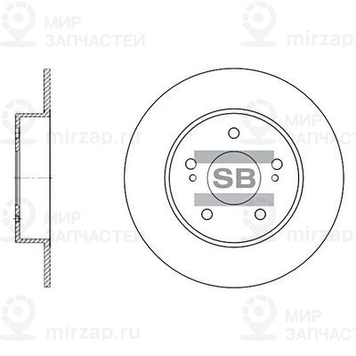 Тормозной диск SANGSIN SD3028