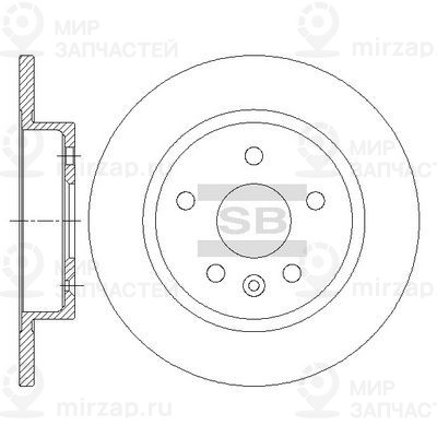 Тормозной диск SANGSIN SD3044