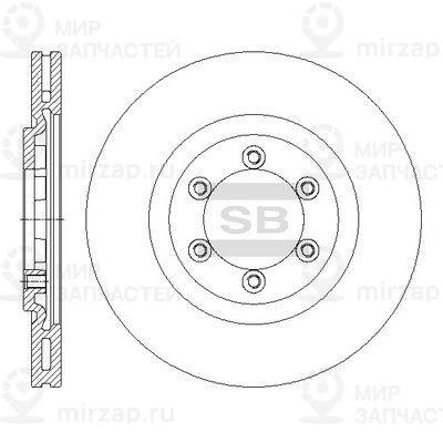 Тормозной диск SANGSIN SD3051