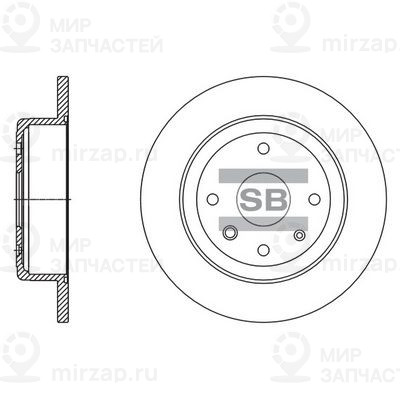 Тормозной диск SANGSIN SD3058