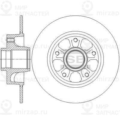 Тормозной диск SANGSIN SD3070