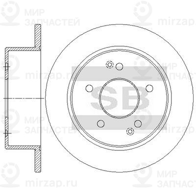 Тормозной диск SANGSIN SD3085