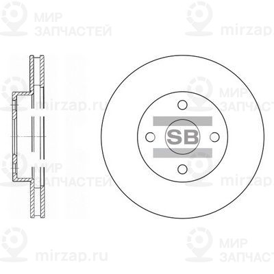 Тормозной диск SANGSIN SD4008