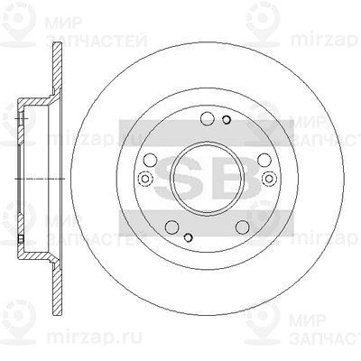 Тормозной диск SANGSIN SD4123
