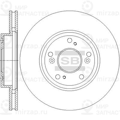 Тормозной диск SANGSIN SD4124