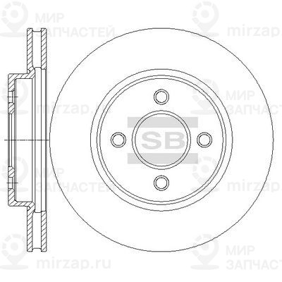 Тормозной диск SANGSIN SD4253