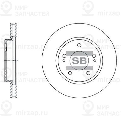 Тормозной диск SANGSIN SD4308