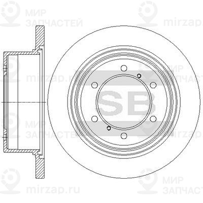 Тормозной диск SANGSIN SD4335