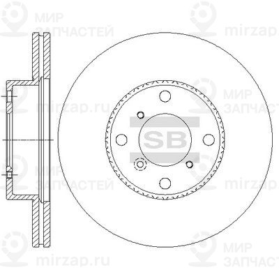 Тормозной диск SANGSIN SD4808