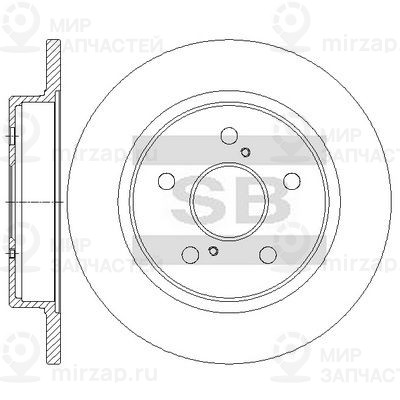 Тормозной диск SANGSIN SD4908