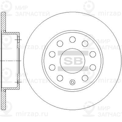 Тормозной диск SANGSIN SD5412