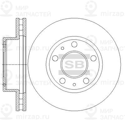 Тормозной диск SANGSIN SD5507