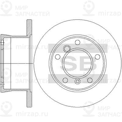 Тормозной диск SANGSIN SD5712