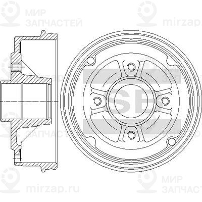 Тормозной барабан SANGSIN SD7105