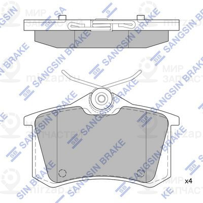 Комплект тормозных колодок, дисковый тормоз SANGSIN SP1391SD