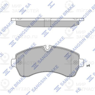 Комплект тормозных колодок, дисковый тормоз SANGSIN SP1425