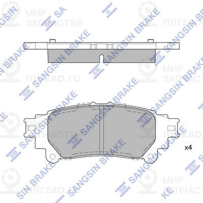 Комплект тормозных колодок, дисковый тормоз SANGSIN SP1458
