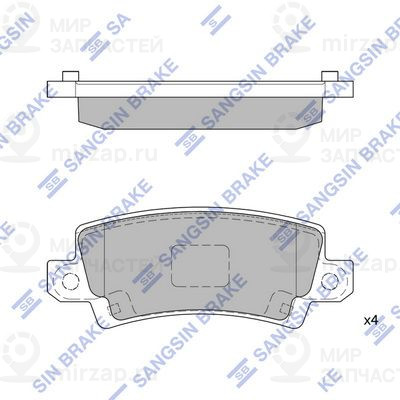 Комплект тормозных колодок, дисковый тормоз SANGSIN SP1503
