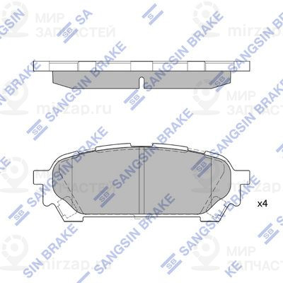 Комплект тормозных колодок, дисковый тормоз SANGSIN SP1532