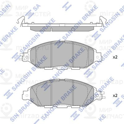 Комплект тормозных колодок, дисковый тормоз SANGSIN SP1713