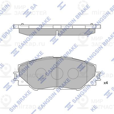 Комплект тормозных колодок, дисковый тормоз SANGSIN SP2138