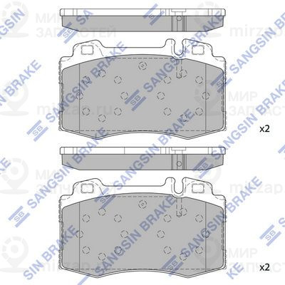 Комплект тормозных колодок, дисковый тормоз SANGSIN SP2193