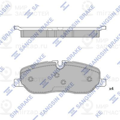 Комплект тормозных колодок, дисковый тормоз SANGSIN SP2236
