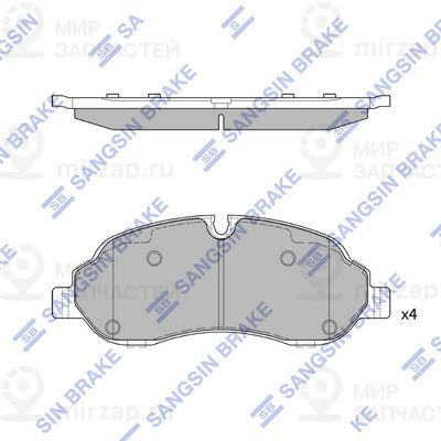 Комплект тормозных колодок, дисковый тормоз SANGSIN SP2583