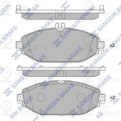 Комплект тормозных колодок, дисковый тормоз SANGSIN SP4001