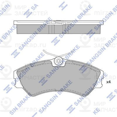 Комплект тормозных колодок, дисковый тормоз SANGSIN SP4053