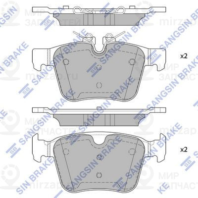 Комплект тормозных колодок, дисковый тормоз SANGSIN SP4069