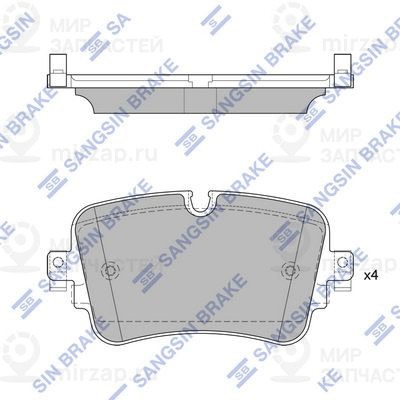 Комплект тормозных колодок, дисковый тормоз SANGSIN SP4109