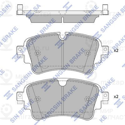 Комплект тормозных колодок, дисковый тормоз SANGSIN SP4112