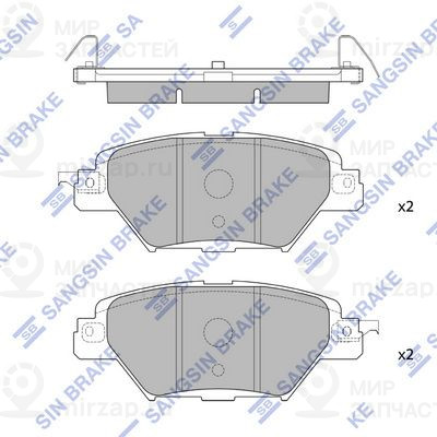 Комплект тормозных колодок, дисковый тормоз SANGSIN SP4120