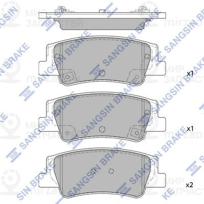 Комплект тормозных колодок, дисковый тормоз SANGSIN SP4335