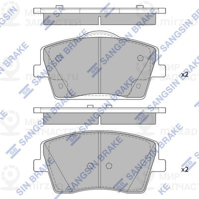 Комплект тормозных колодок, дисковый тормоз SANGSIN SP4357