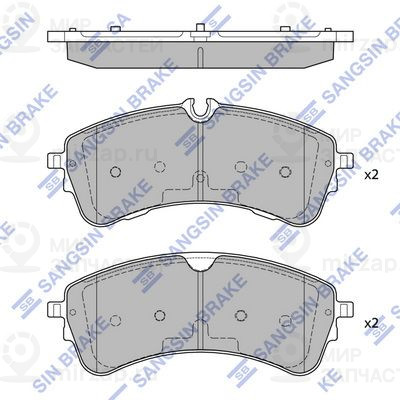 Комплект тормозных колодок, дисковый тормоз SANGSIN SP4482
