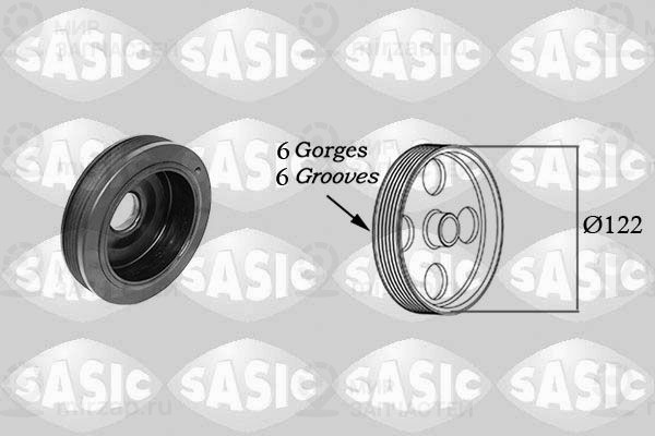 Ременный шкив, коленчатый вал SASIC 2154025
